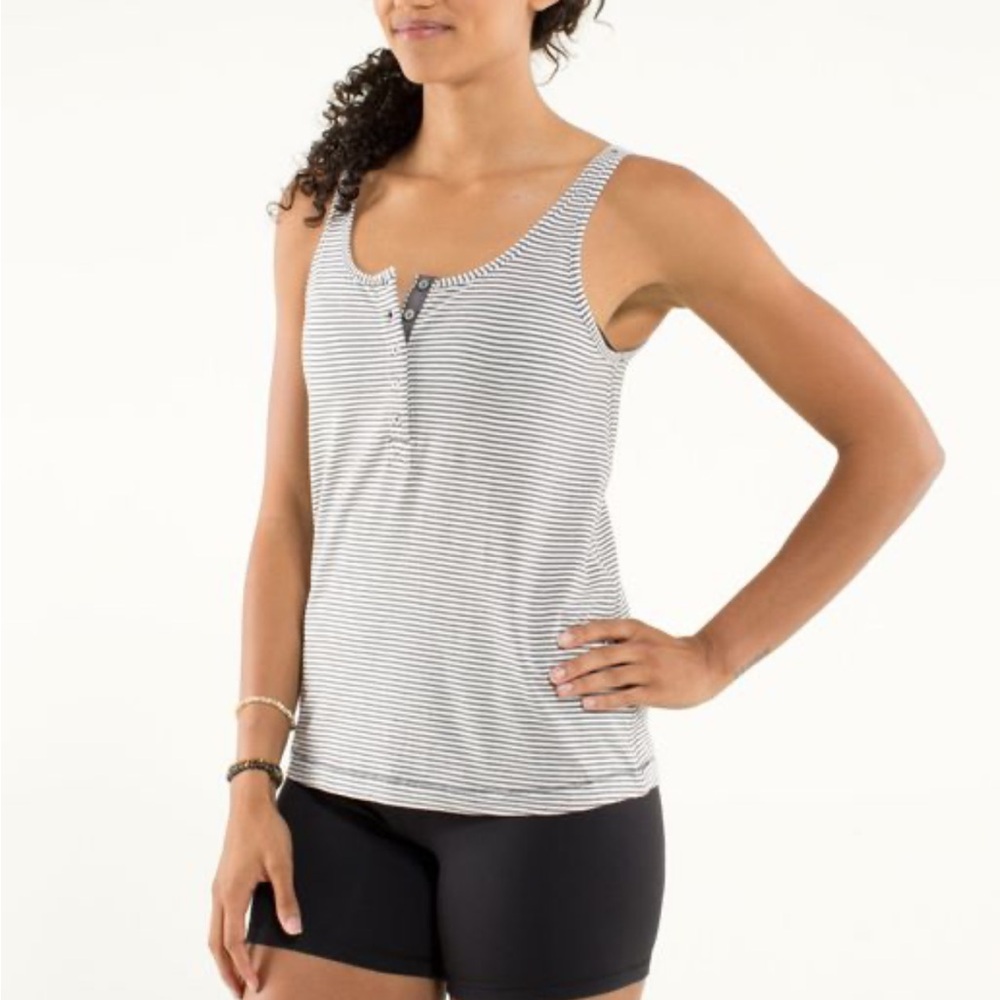 🌴 3/$20 Sale Item Lululemon Athletica Striped Tank Top - Black and White
